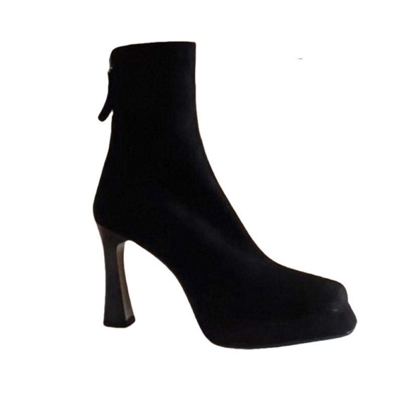 Fashion High Heels Women Ankle Boots Fashion Dress Shoes Elegant Winter Pumps Woman 2025 New Designer Goth Chelsea Botas De Mujer Shoes