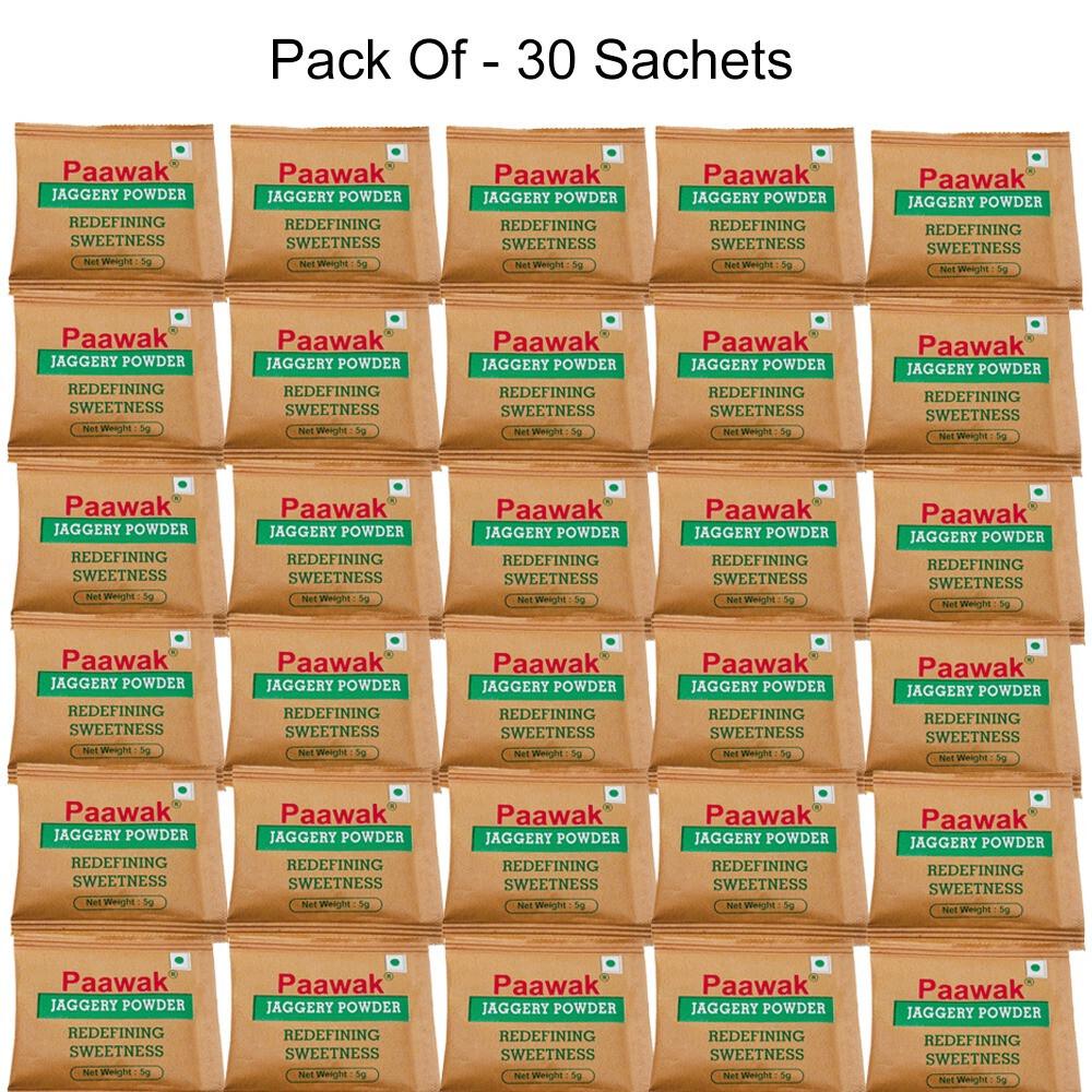 RSINC Jaggery Powder Sachets, 150G / 5.2oz [30 Sachets, 5 Grams Each] JL186823415480