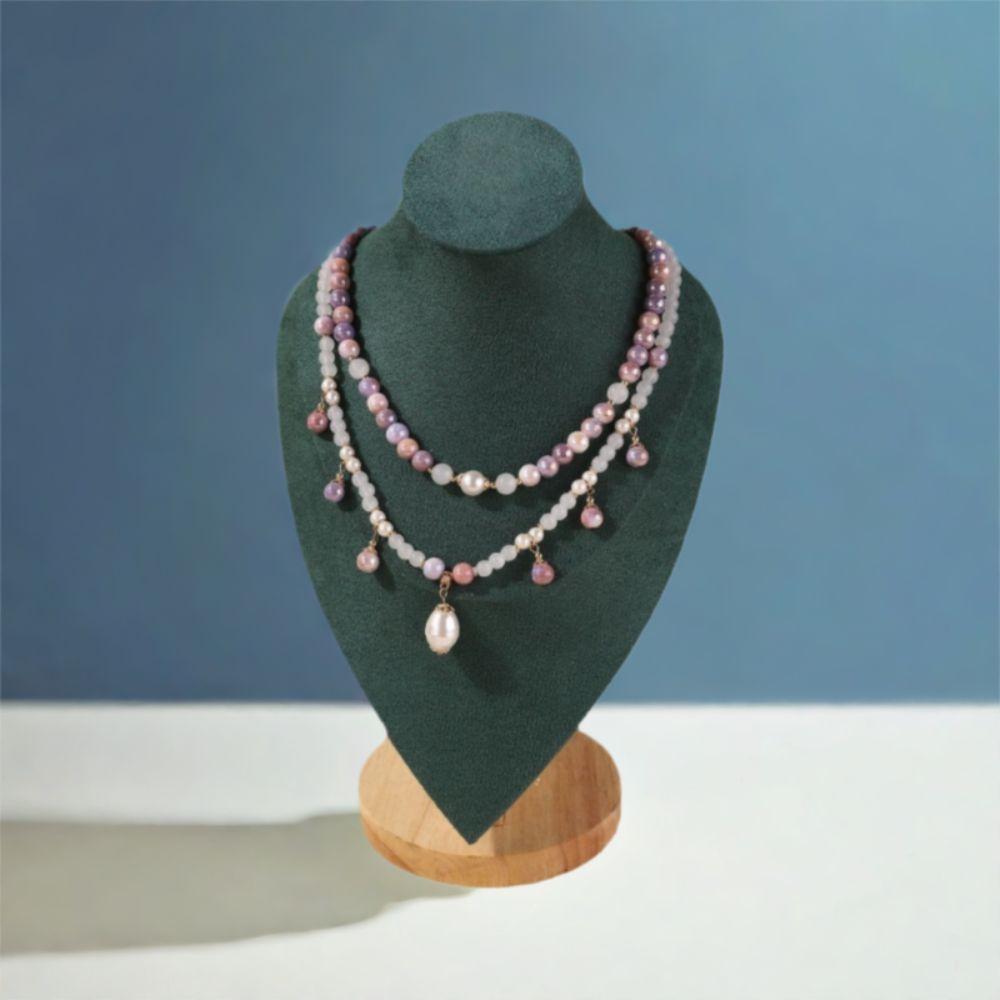 Романтическое Красочное Хрустальное Ожерелье Модный Браслет Цепочка Ювелирные Изделия Цепочка на Ключицу Жемчужные Ювелирные Изделия