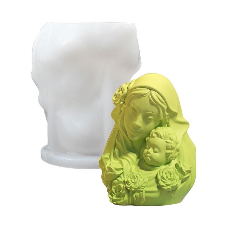 Mother Baby Shape Silicone Molds Gypsum Silicone Molds for Candle Soap Making Fondant Silicone Mould Epoxy Resin Molds