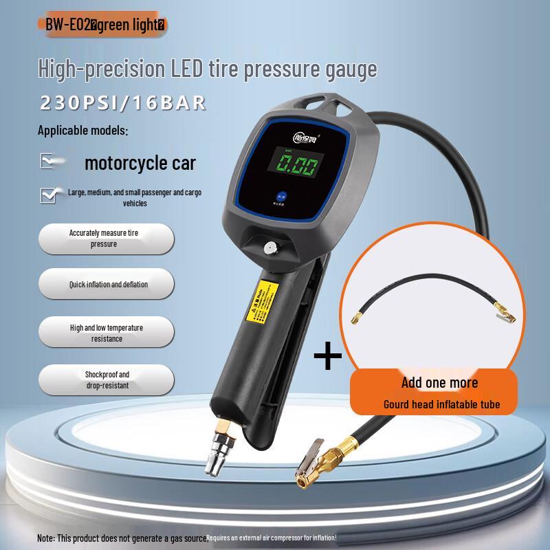 Tire Nanny High-Precision LED Digital Tire Pressure Gauge