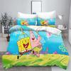Yellow Square Sponge Anime Cartoon Duvet Cover Single/Double/Queen/King  Pillowcase Set Adult Bedroom Children Comforter Bedding