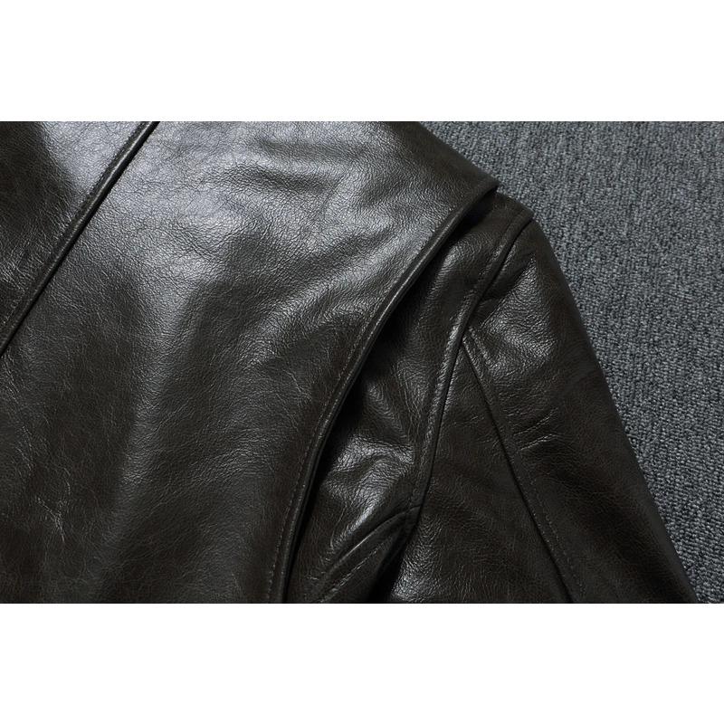 Китайский размер подлинная коровья мужская кожаная куртка мужские куртки тонкие серые коричневые воротник-стойка куртка для мужчин весна осень