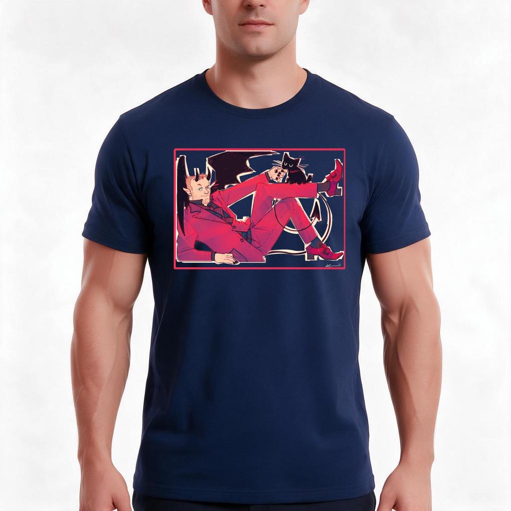 Handsome Devil Tshirt Summer Casual Cotton Tee Oversized Streetwear Tops Vintage Graphic Print Loose Fit Short Sleeve