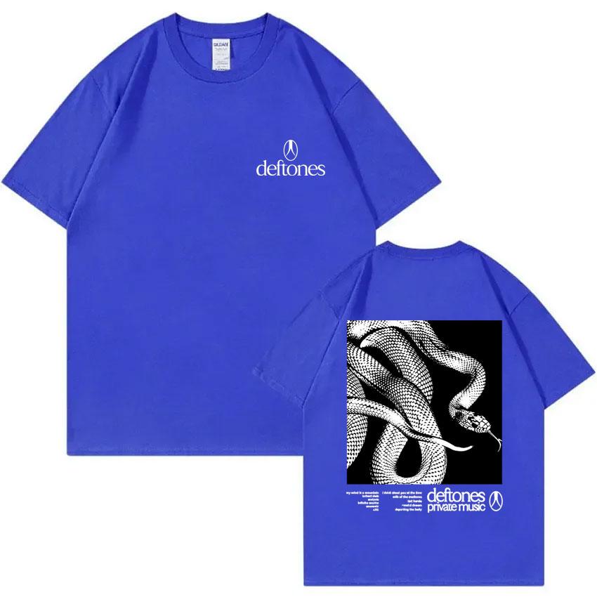 Rock Band Deftones Private Music Snake Graphic T Shirt Unisex Women Clothing Alternative Heavy Metal Oversized Short Sleeve T-shirt