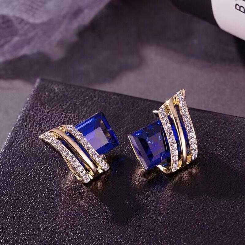 Zircon Crystal Rhombus Wings Earrings for Women Birthday Gifts Jewelry
