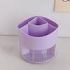 360 Degree Rotating Pen Holder Desk Organizer Pencil Cup with 4 Compartments Art Supply Storage Box for Office Home