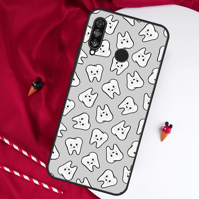 Чехол для Huawei Nova Y61 Y91 Y73 Y72 Y90 Y70 Y60 12s 12i 11i 8i 9 10 SE P60 P30 Pro P40 Lite с рисунком зуба