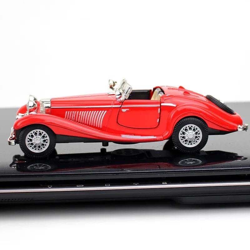 1/28 Alloy Vintage Car Retro 500K Car Model Static Collection Gift Cake Ornaments