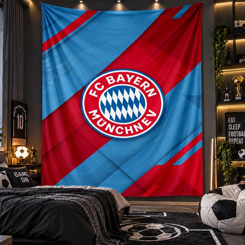 Wall Hanging Tapestry Bayern Munich Print Cloth for Living Room Bedroom Home Decor
