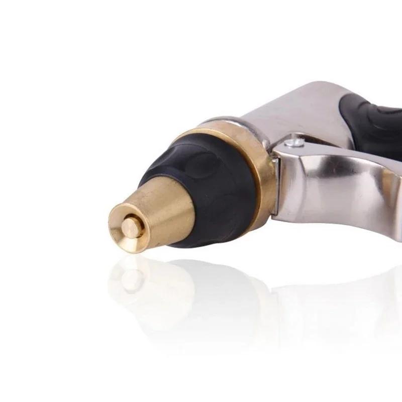 Хромированный дождеватель для воды, автомобильный водяной пистолет, водяные пистолеты, насадка для садового шланга, латунный поливочный пистолет, смыв, бытовой инструмент для чистки под высоким давлением