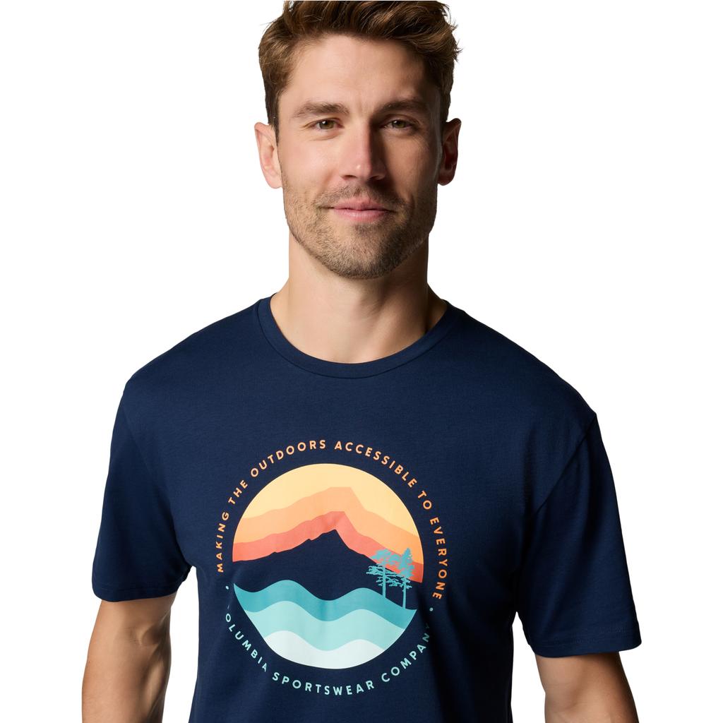 Columbia Path Lake II Graphic Tee, Mens Navy T-shirt