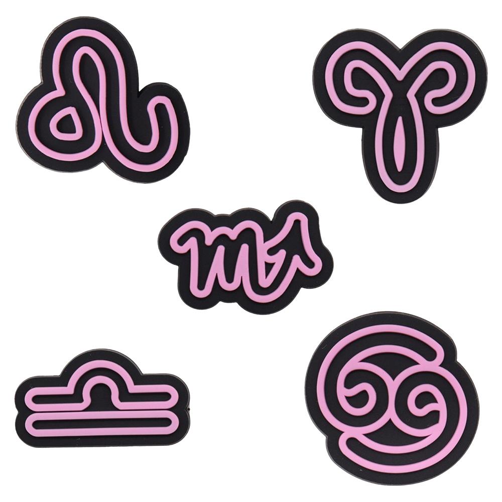 5/24 шт. Мультяшные 12 Созвездий Пряжки для Обуви Сандалии DIY Аксессуары ПВХ Съемные Булавки для Кроксов Декор Детский Новогодний Подарок на Вечеринку