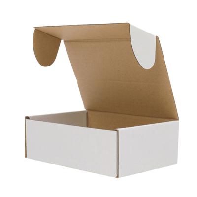 50 шт. Коробка 6 x 4 x 2 дюйма, коробки из гофрированной бумаги, почтовые конверты из гофрированного картона, белые картонные транспортировочные коробки