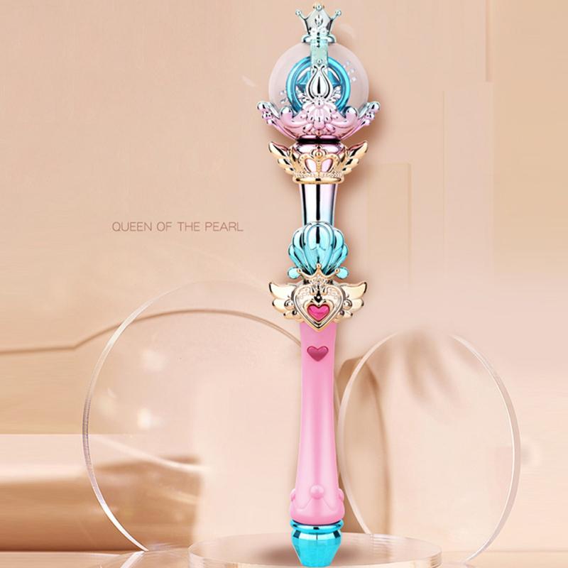 Светящиеся проекционные игрушки, светодиодная волшебная палочка с музыкальной вспышкой, блестящая волшебная палочка для девочек 3-7 лет