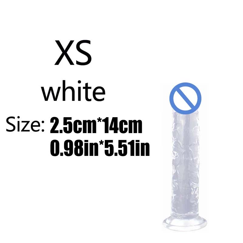 New  Female Penis Masturbation 6 Sizes Dildos Erotic Jelly Dildo Artificial Penis  Suction Cup Dick Erotic Anal Gode Sex Toy