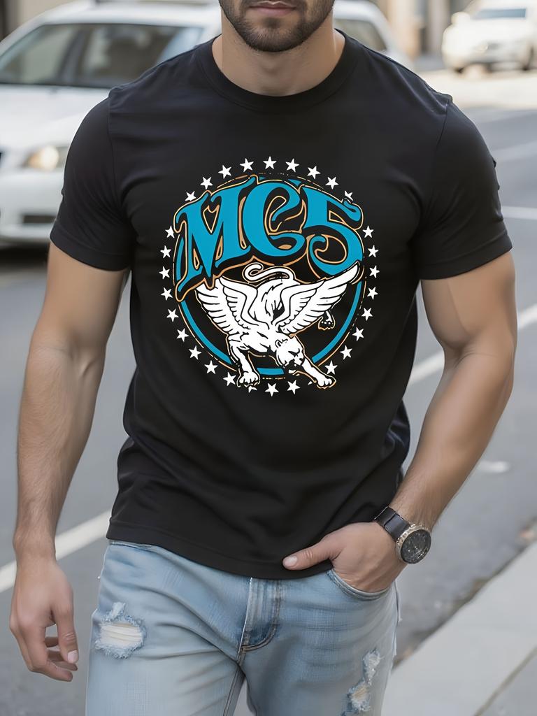 MC5 Белая Пантера Графическая Футболка Графическая Футболка - Черный Б...