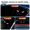Wireless Led Modification Accessory Solar Demon Eyes Car LED Light, USB Animated Eye Warning Lights for Windshield Atmosphere Lamp And Rear Window, 6