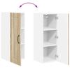 Wall Cabinet PORTO Sonoma Oak 30 x 31 x 80 cm Particleboard