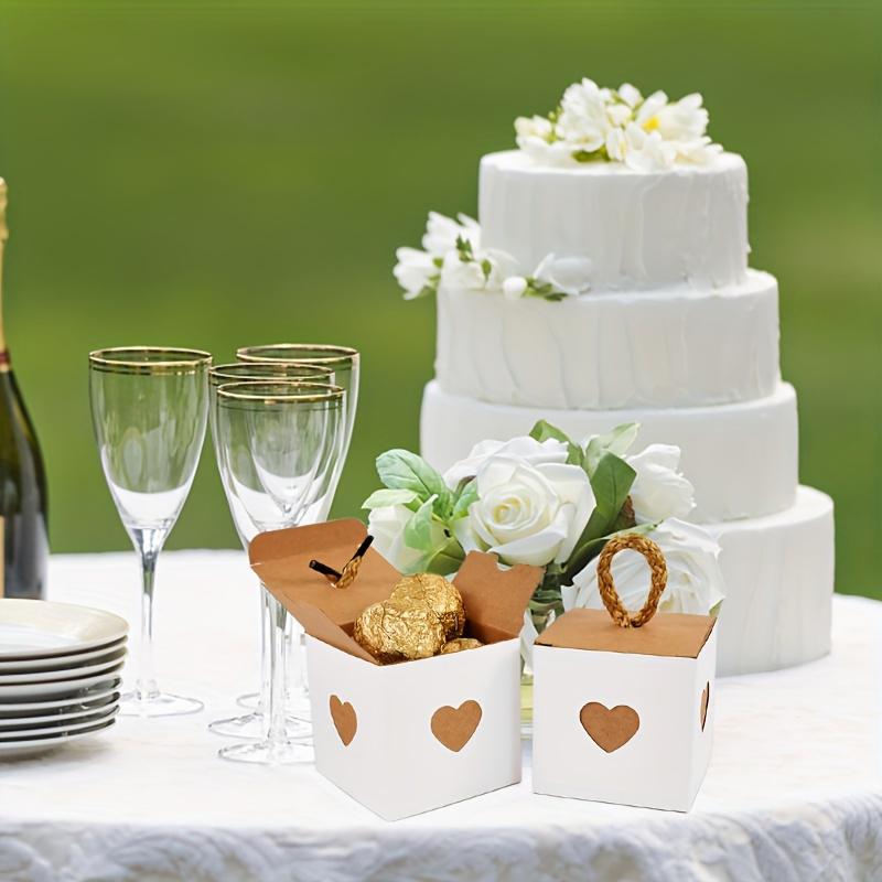 10 шт. Подарочная коробка для конфет, свадебные сувенирные коробки, экологически чистая винтажная подарочная коробка из крафт-бумаги в форме сердца 5,5x5,5 см