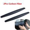 2x Black Carbon Fiber Texture Anti-rub Protector Car SUV Bumper Edge Guard Strip