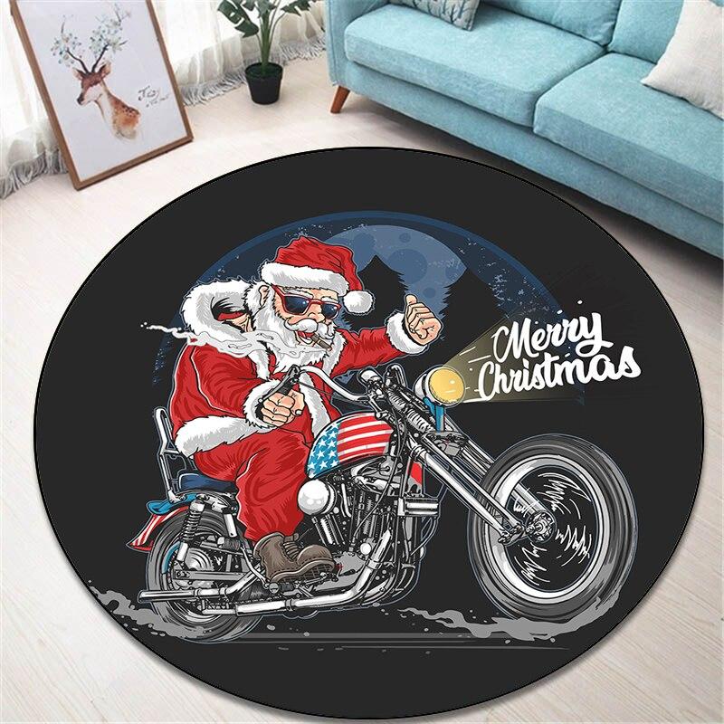 Новинка 2022 года, Рождественский круглый ковер, напольный коврик для гостиной, ковер из полиэстера, стул для киберспорта, круглый коврик, Прямая поставка, подарок ребенку