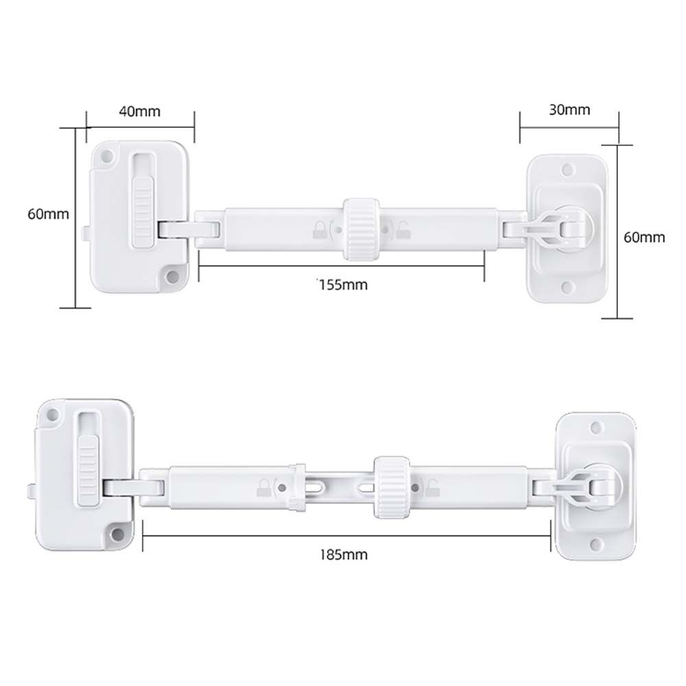 No Punching Window Lock Adjustable Window Restrictor Falling Prevention Locks Limiter  Home