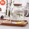 Hi 1800ml European Creative Transparent Heat-Resistant Glass Teapots Cold Water Pot Filter Flower Tea Pot Large Capacity Office Kettle