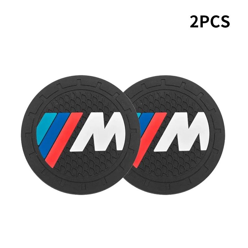 2025 Hot For BMW Silica Gel Car Coaster Water Cup2pcs Silicone Car Water Cup Holder Coaster Anti Slip Pad Mat For BMW X5 X4 X6 X