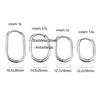 LUXUSTEEL 2PCS Stainless Steel Oval Hoops Earrings For Women Men Gold Silver Color Rock Earrings Piercing Jewelry Gift