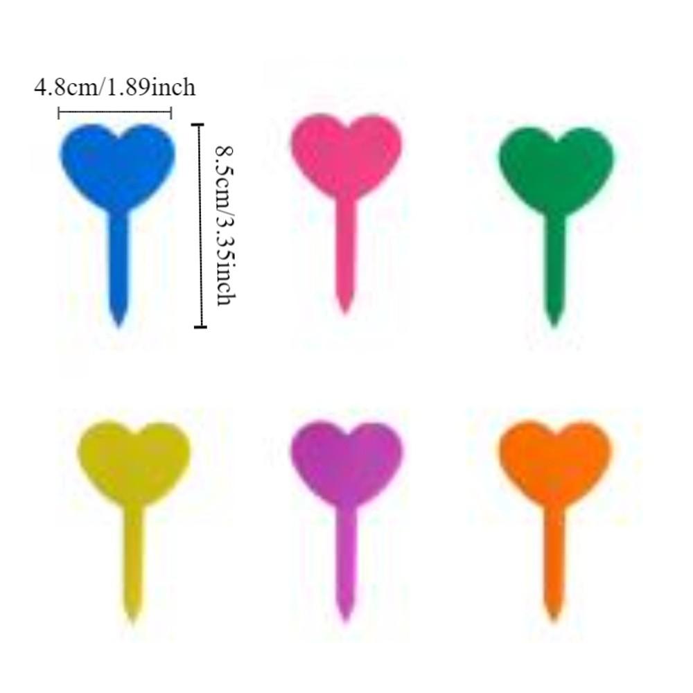 100PCS Heart Shaped Plant Labels Tags Reusable Succulent Signage Garden Flower Pots