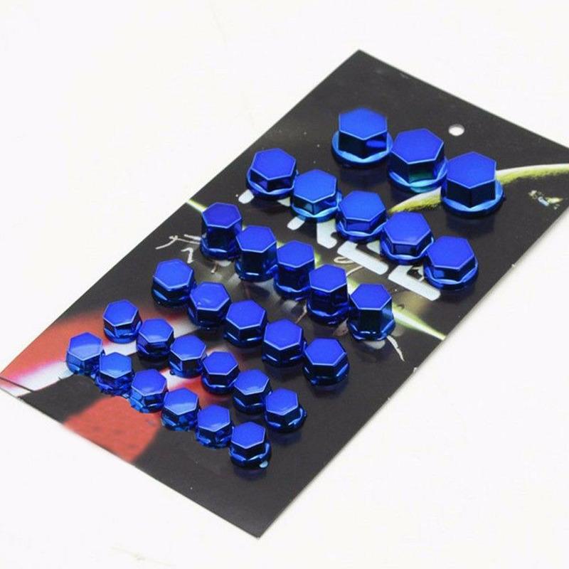 30 шт. колпачков для гаек мотоцикла, колпачки для болтов, хромированные пылезащитные шестигранные декоративные крышки для Yamaha Kawasaki Honda, модифицированные аксессуары