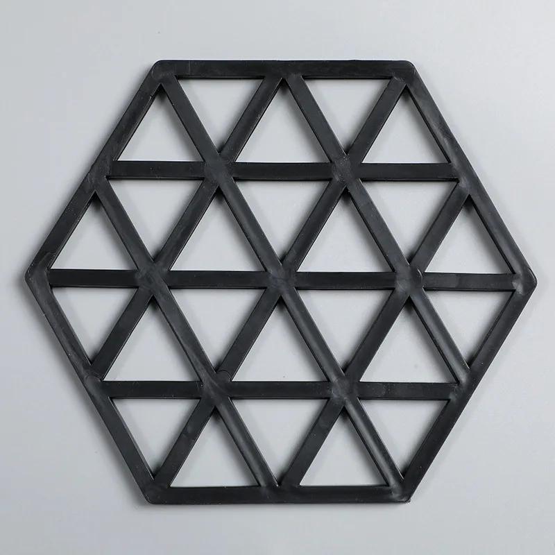 Силиконовый коврик для столовой посуды, подставка под стакан, шестигранный силиконовый коврик, теплоизоляционная подставка под миску, домашний декор для стола, кухонные принадлежности