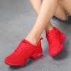 Soft Sole Jazz Shoes Mesh Woman Ladies Modern Soft Outsole Dance Sneakers Breathable Lightweight Dancing Fitness Shoes