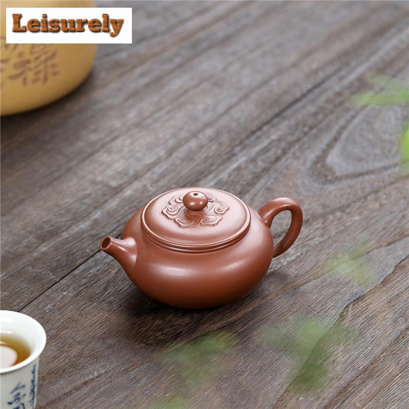 140 мл эстетические чайники из фиолетовой глины Исин, известные художники, ручная работа, чайник ручной работы из сырой руды, фиолетовый глиняный чайник, чайный сервиз Zisha, принадлежности