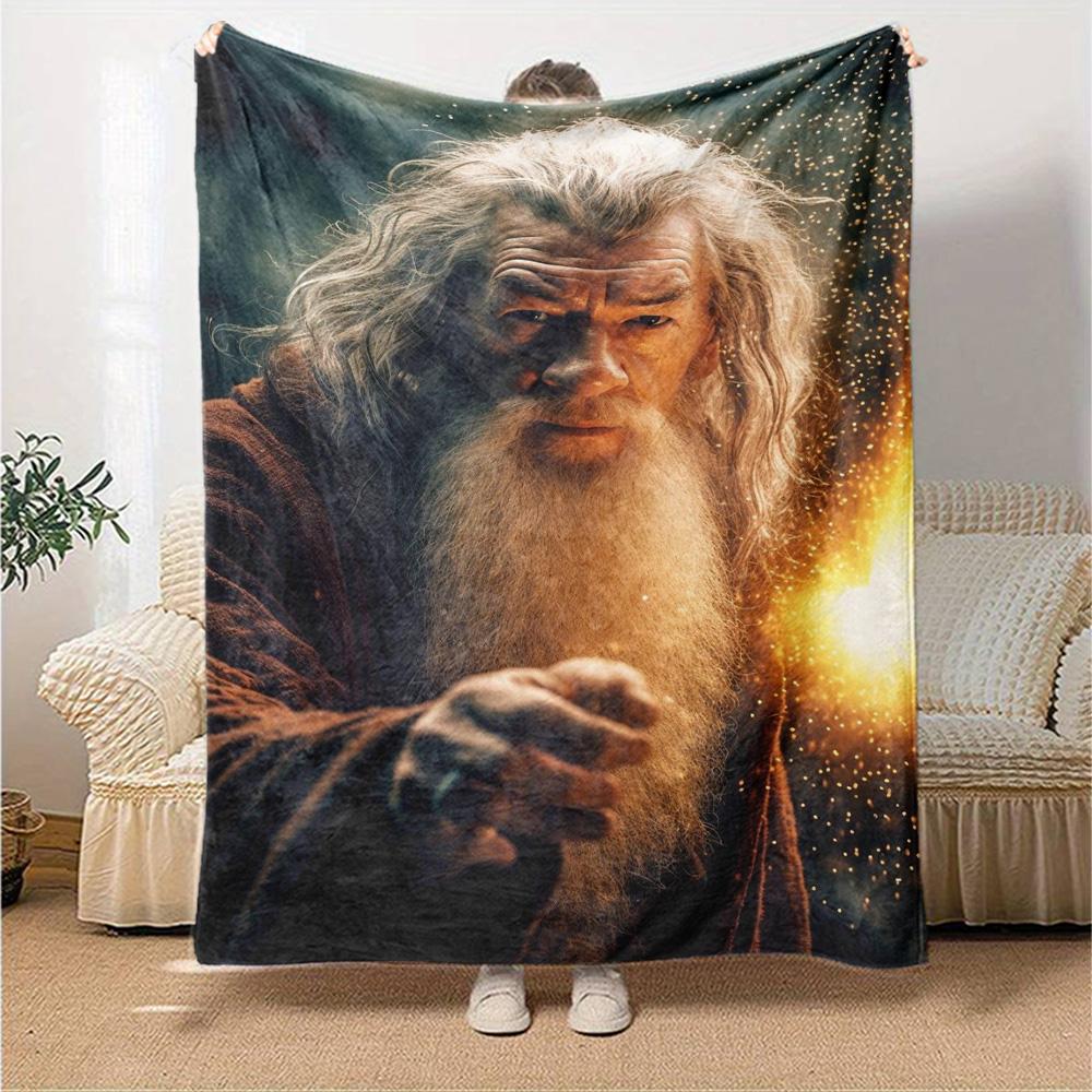 Lord Rings Blanket Comfortable Perfect for Office Chair Sofa Chair for All Occasions Playful Design Gift for Travel Home Birthdays