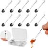 2.87" Tiny Mini Spoons 10pcs, Super Small Stainless Steel Spoons for Spices Jars, Salt, Sugar – Cute Little Serving Spoons for Tiny Jars (10,