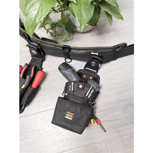 Laxewzul Waist Bag, Nail Pouch, Electric Drill Holder with Detachable Tool Holder, Electric Screwdriver Waist Bag, Tool Organizer, Accessory Organizer