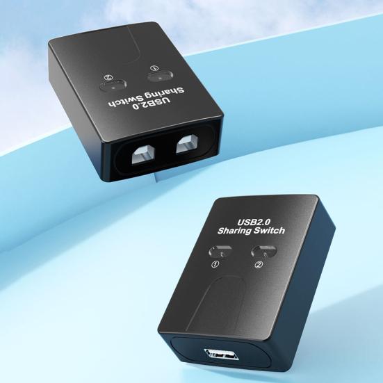 USB KVM-переключатель Выход 2 в 1 Высокоскоростная передача данных с кнопочным разъемом Play Простое управление устройствами для совместного использования компьютера Мышь Клавиатура Принтер