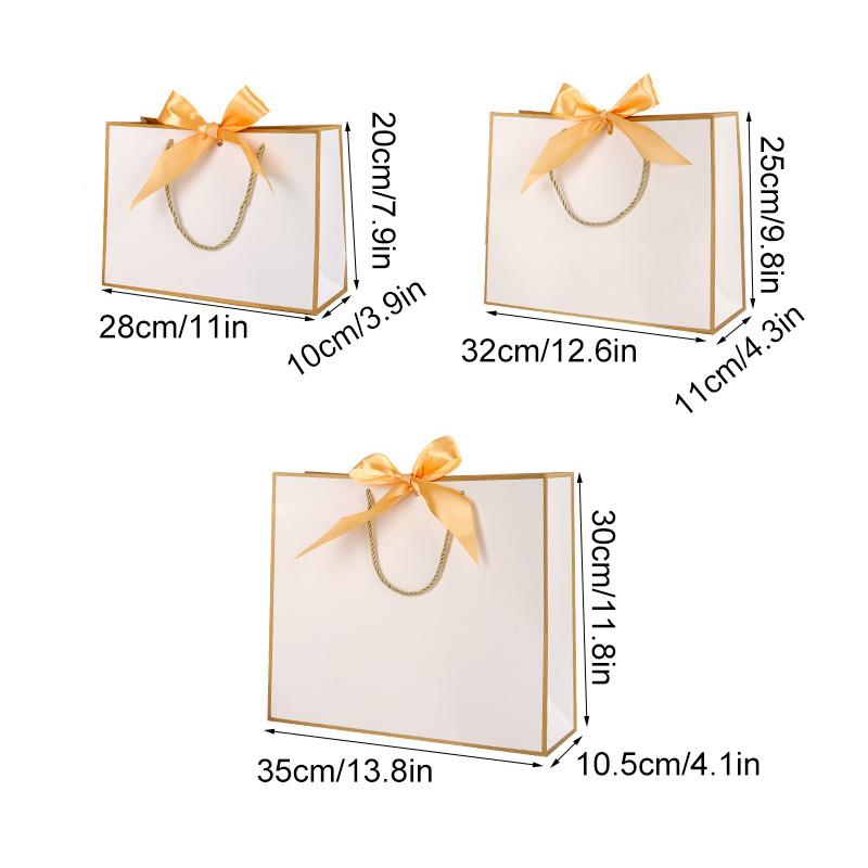 1 шт. Подарочный пакет Многоцветный подарочный бумажный пакет для пижам одежды Крафт-бумага Книги Бант Лента Портативный с ручкой