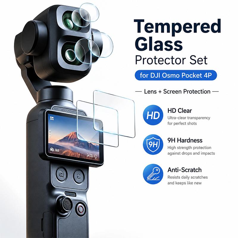 Защитная пленка для DJI Osmo pocket 1 Pro с Защитой объектива Закаленное Стекло Твердость 9H Защита от царапин Без пузырей Аксессуар
