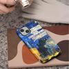Мягкая обложка Чехол Capa для Apple iPhone 17 XS XR 13 Pro Max 14 16 Air 11 16e 12 15 Plus Ван Гог Звездная ночь Подсолнухи