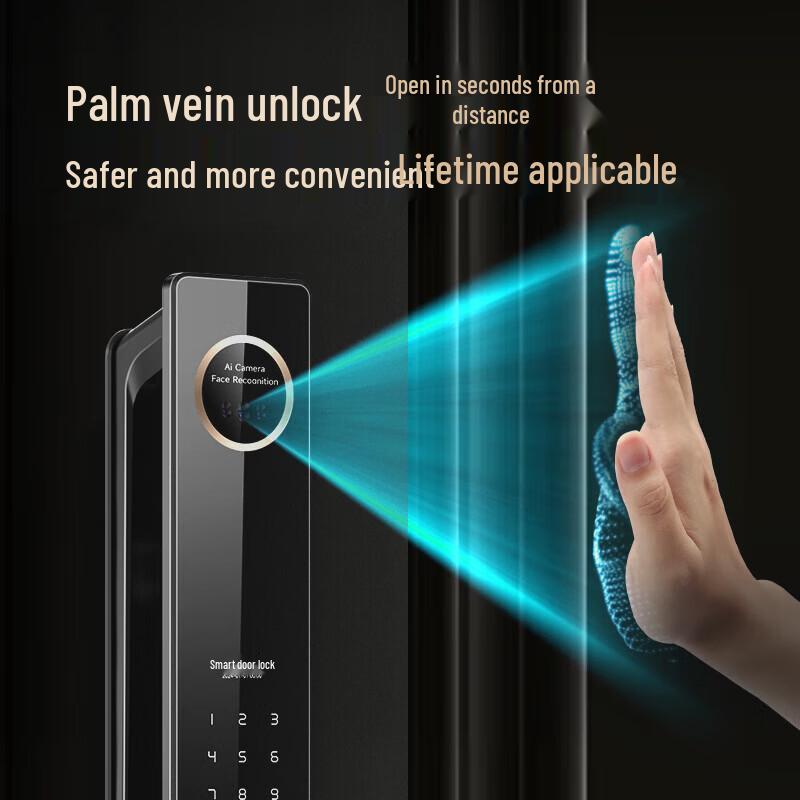 DELIXI F32ZS Smart Door Lock with Dual Camera and 3D Face Recognition