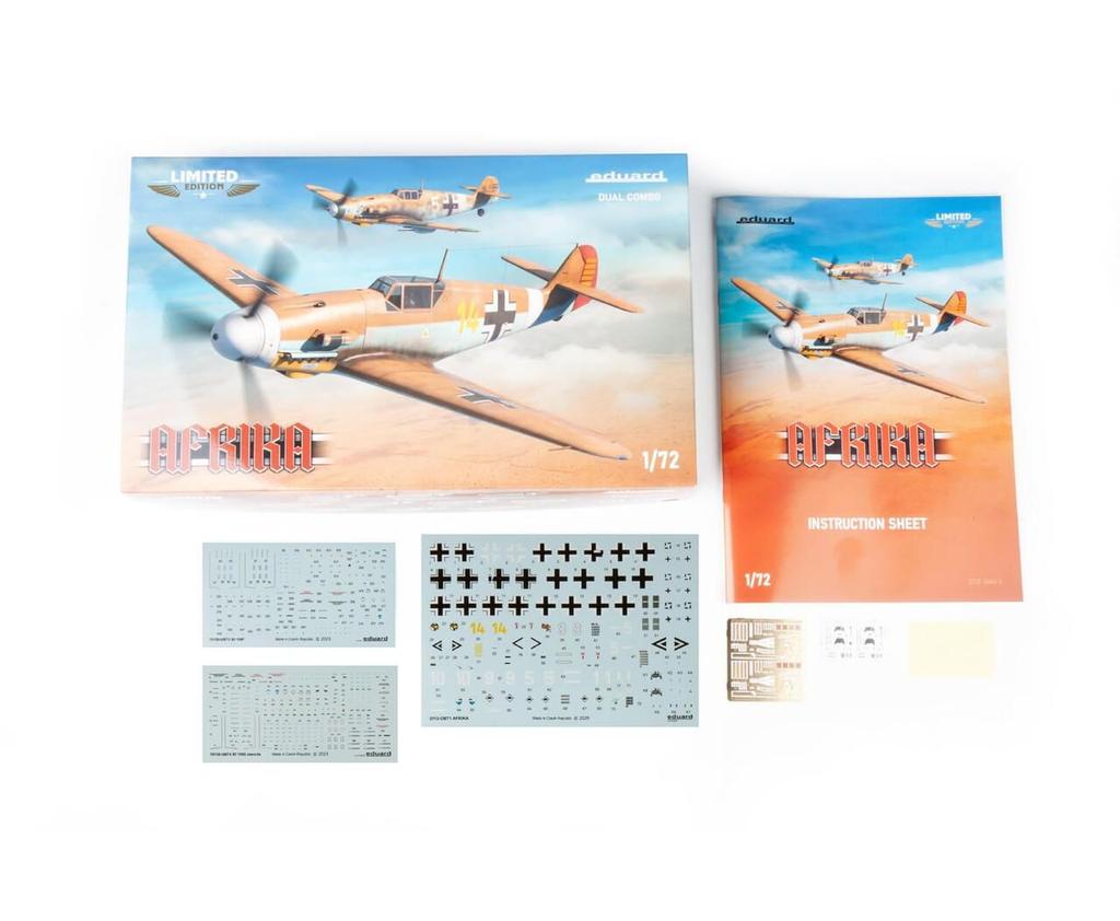 Eduard Dual Combo Limited Edition Africa Plastic Model Kit EDU2112 1/72 Bf109F/G (Airplane)