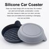 1/2 Car Coaster Non-Slip Silicone Mat For Car Water Cup Auto Interior Anti-Slip Cup Pad Drink Holder Mat Decoration Accessories