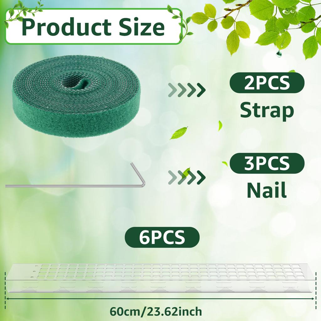 2/4/6Pcs New Plant Climbing Moss Poles Plastic Adjustable Height Plants Growing Support Stand Indoor Plant Stake Growing Pole