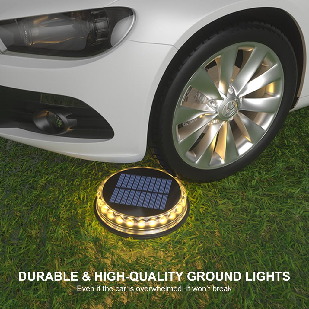 Solar Ground Lights Waterproof Solar Garden Lights Auto On/Off Lawn Landscape Lights In-Ground LED