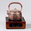 Teapot Handmade Eight Treasures Pure Copper Seiko Carving Gilt Boiling Water Thickened Household Chinese Retro Desktop Ornament