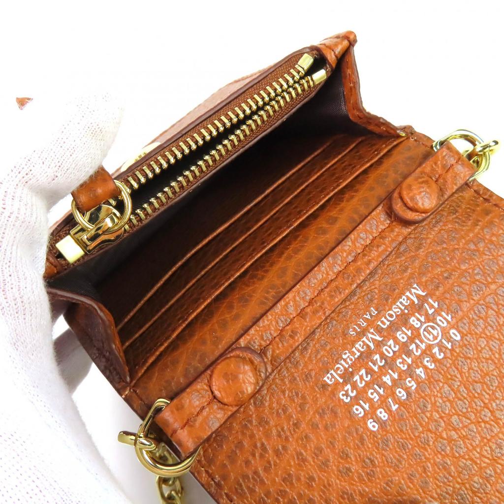 Excellent Maison Margiela 11 Bifold Wallet 4-Stitch Chain Compact Mini SA3UI0009 Used