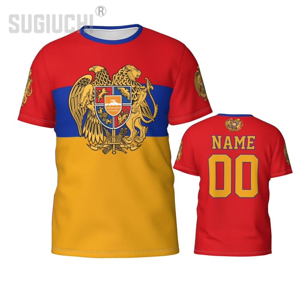 Custom Name Number Armenia Flag Emblem 3D T-shirts For Men Women Tees Jersey Team Clothes Soccer Football Fans Gift T Shirt